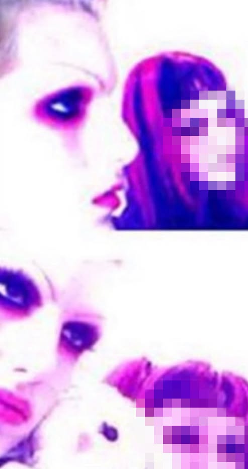 Edited photos of Jeffree with C (face blurred)
