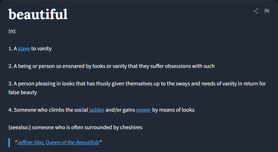 Urban Dictionary entry: beautiful